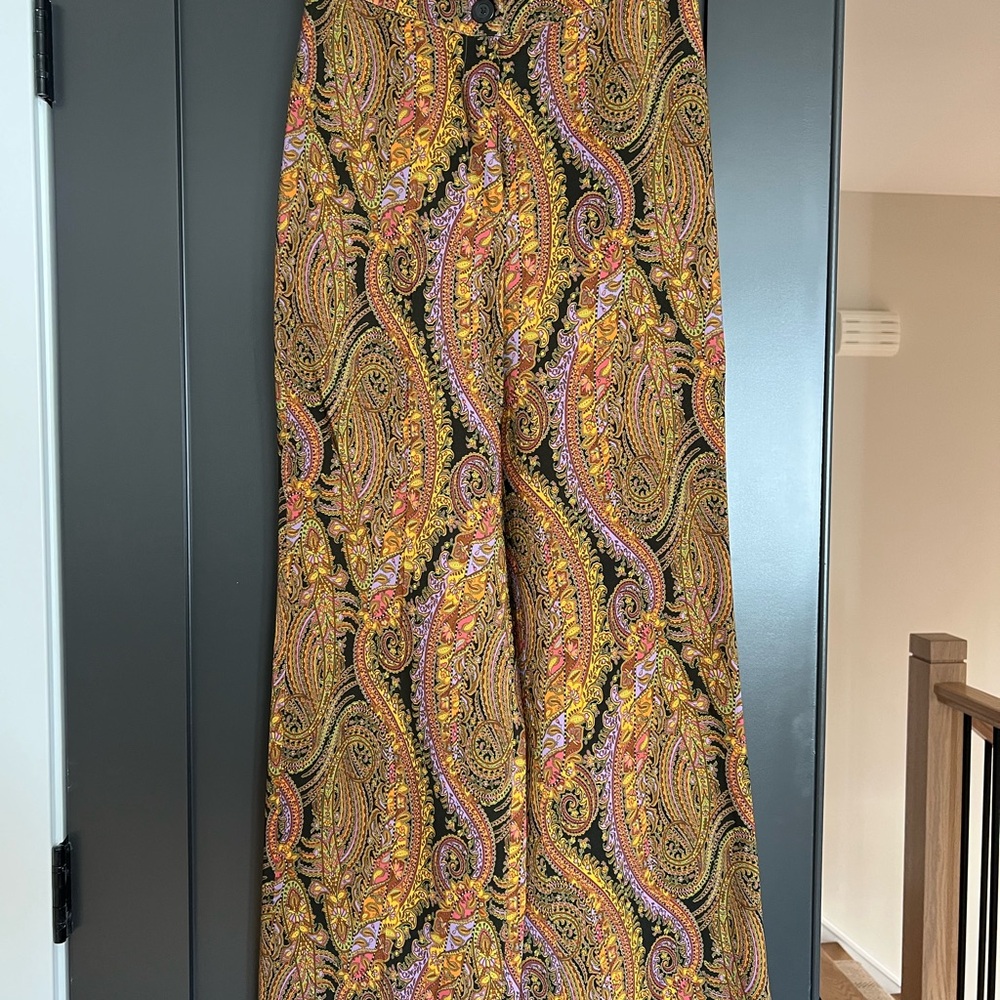 Paisley Print Flared Pants